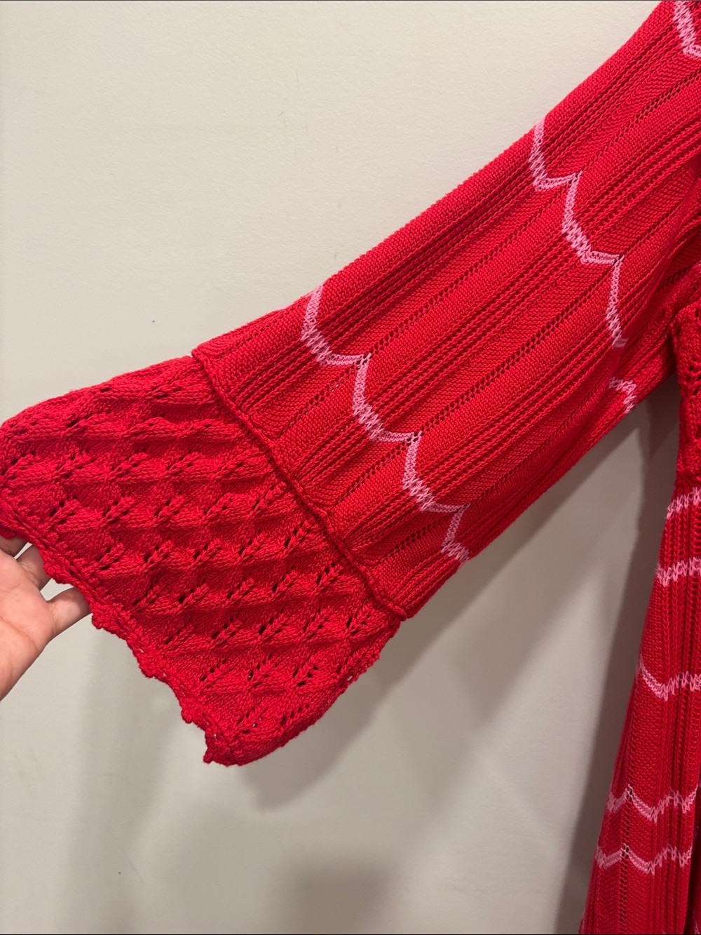 Tuckernuck Pomander Place Red Crochet Trim Devon Dress XS NWT - Picture 12 of 14